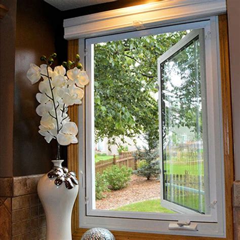 Plastic UPVC Tilt Inward Window With Glass With Special Opening Way