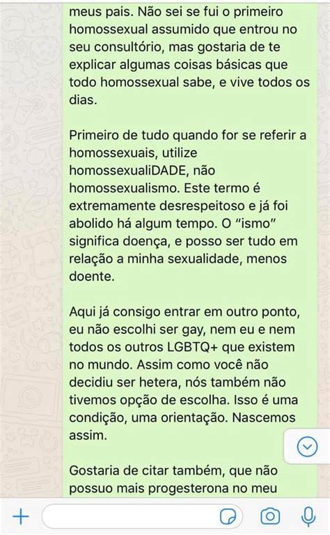 Psicóloga insinua cura gay e ofende paciente Merecia a sarjeta