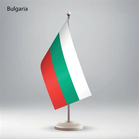 Flag of Bulgaria hanging on a flag stand. 36471889 Vector Art at Vecteezy