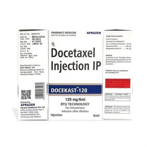 Cipla Docetaxel Injection IP 120 Mg At 15200 Vial In Mumbai ID