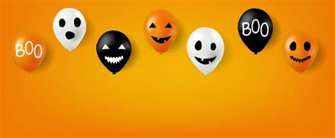 Halloween 3d Balloons Scary Air Royalty Free Vector Image