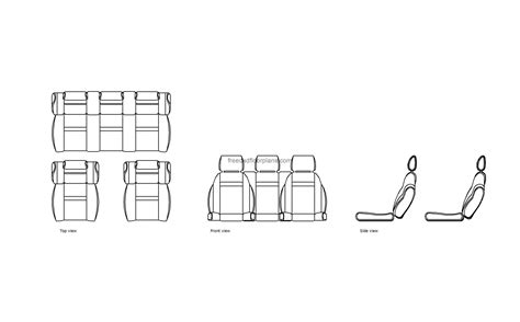 Car Seats Cad Drawings