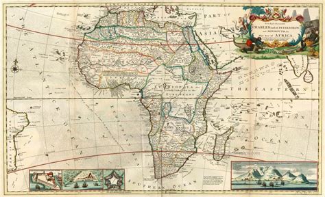 Antique Map Of Africa By H Moll Sanderus Antique Maps Antique Map