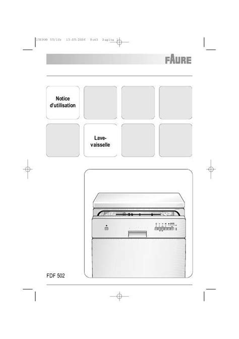 Notice lave vaisselle FAURE FDF 502 Trouver une solution à un problème