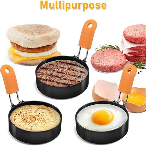 Готварски ринг за яйца за пържене на яйца Mcmuffins 4 пакета рингове за ...