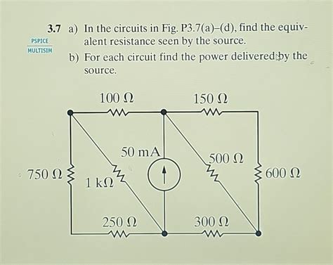 Solved A In The Circuits In Fig P A D Find The Equiv