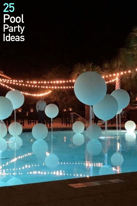 Night Pool Party Decoration Ideas