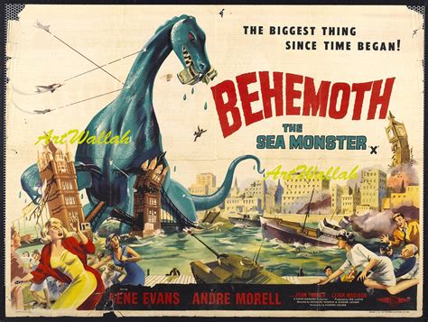 Movie Poster Behemoth Dinosaur 1959 16 X 20