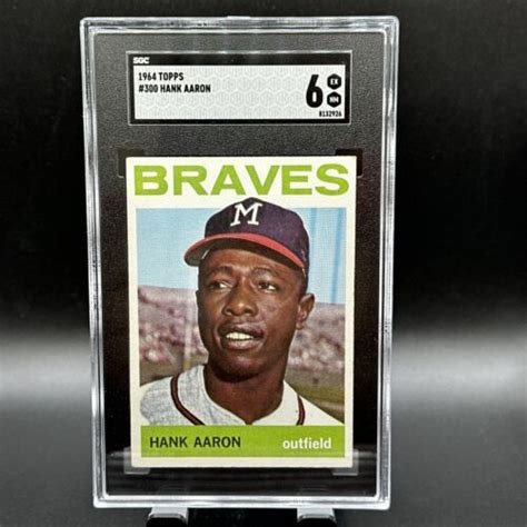 1964 TOPPS 300 HANK AARON BRAVES HOF SGC 6 EBay