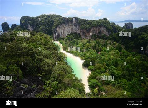 Panorama Aerial View Of Beautiful Natural Scenery Landscape At Tropical