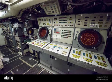 Radar Control Instruments In A Submarine From The Cold War In Italy