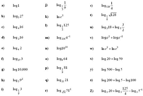 Logarithmic Equations Zen Math Worksheets Library