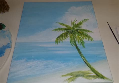 Acrylic Seascape Painting Lesson (Pt 2) – How To Paint A Palm Tree | My Drawing Tutorials