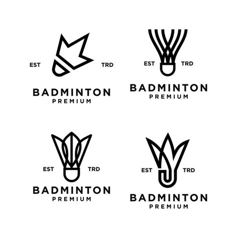 Premium Vector Badminton Abstract Logo Icon Design Illustration