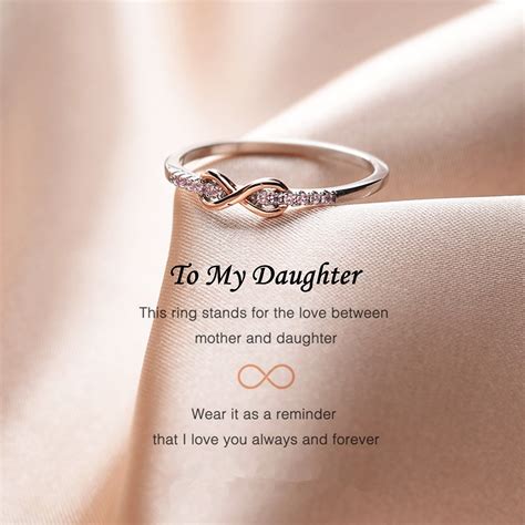 To My Daughter Forever Infinity Ring Sterling Silver Ring Etsy