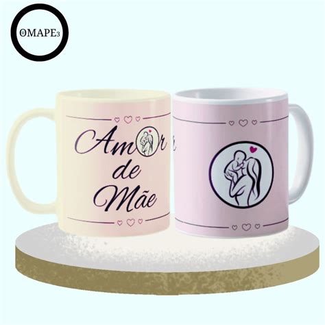 Caneca Amor de Mãe Loja Omape3 Elo7 Produtos Especiais