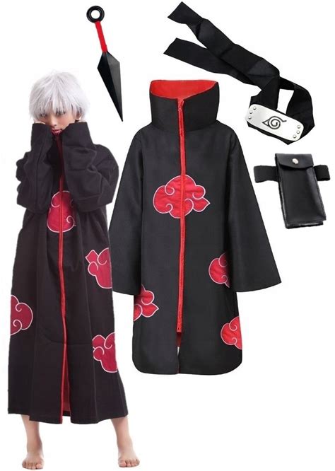 Str J Kostium Itachi Uchiha Akatsuki Naruto Kunai Cosplay Anime