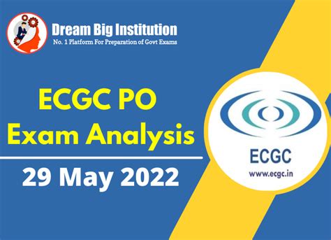 Ecgc Po Exam Analysis 29 May 2022 Shift 1 And 2 Dream Big Institution