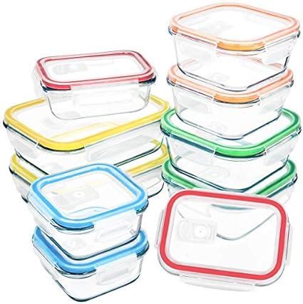 Amazon 10 Packs Glass Food Storage Container With Lids MCIRCO