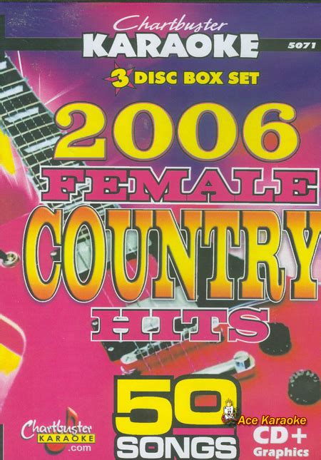 Chartbuster Karaoke CDG 3 Disc Box Set 5071 2006 Female Country Hits