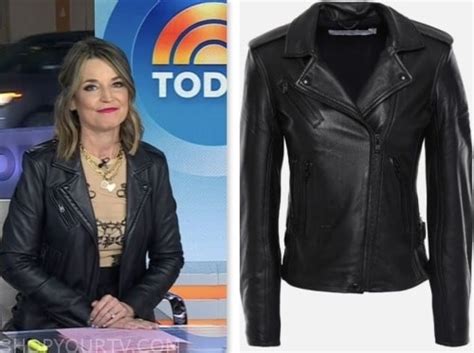 The Today Show: January 2024 Savannah Guthrie's Black Moto Leather ...