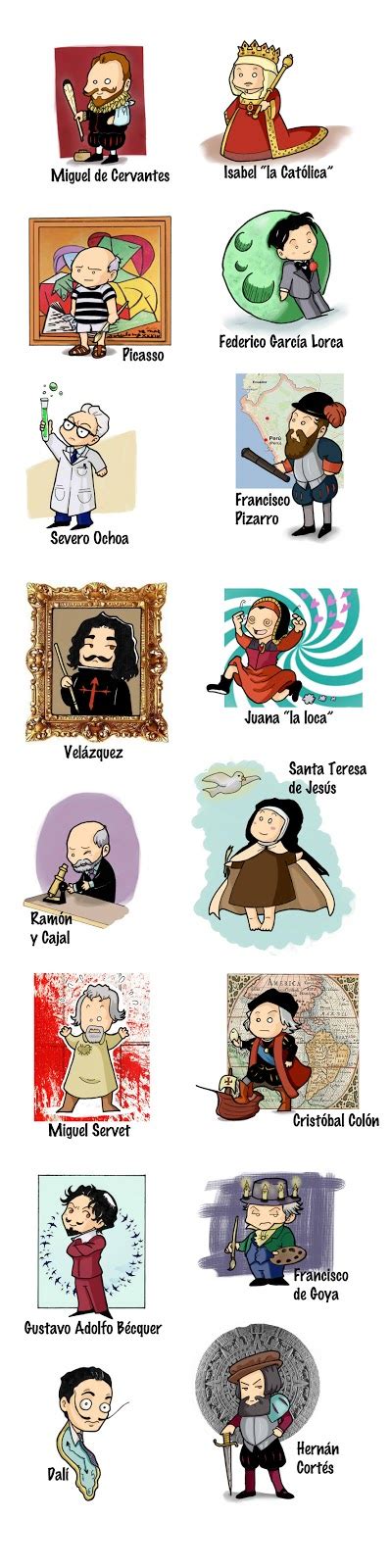 Ilusionart Personajes Históricos Españoles Spanish Historical Figures