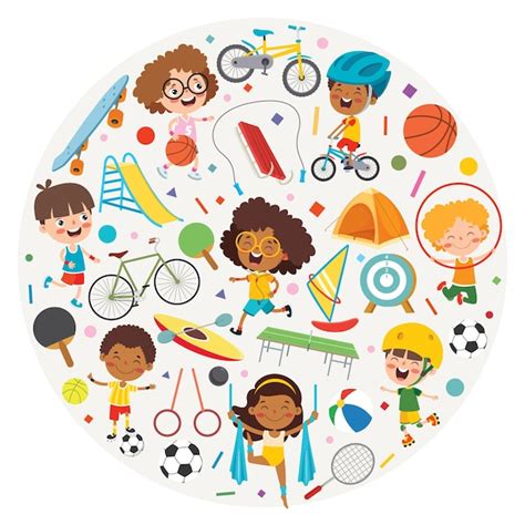 Kinder Sport Vektoren Und Illustrationen Zum Kostenlosen Download