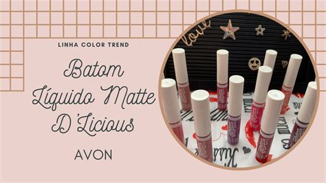 Resenha Batom L Quido Matte Dlicious Avon Youtube