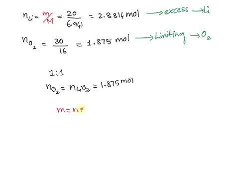 Solved Lithium Reacts With Oxygen To Form Lithium Oxide According To