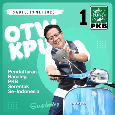 Pimpin Pendaftaran Bacaleg Pkb Gus Imin Naik Vespa Ke Kpu