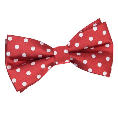 Men S Polka Dot Dark Red Bow Tie