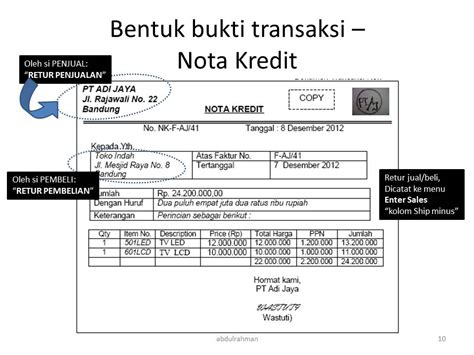 Gambar Contoh Nota Kredit Cara Membuat Contoh Nota Kredit Youtube Janick Hane