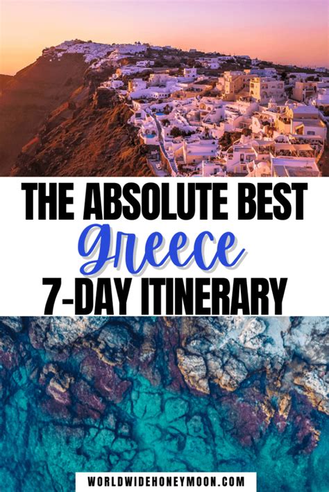 The Perfect Greece Itinerary In 7 Days World Wide Honeymoon