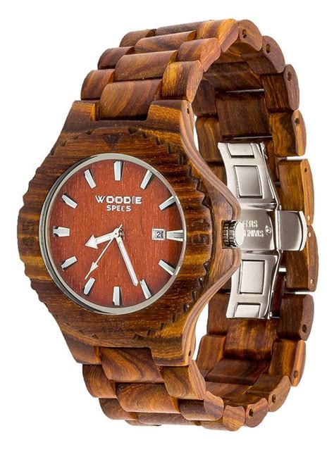 Handmade Mens Wood Watch Unique Red Sandalwood Design