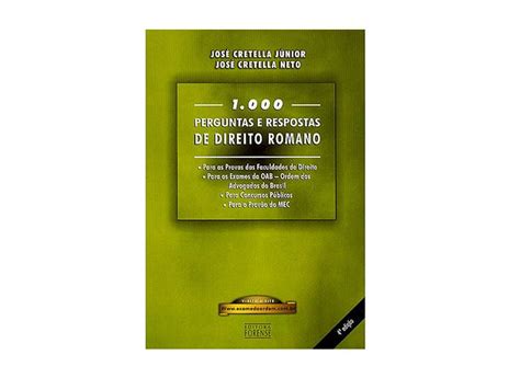 1000 Perguntas E Respostas De Direito Romano 4ª Edição 2006