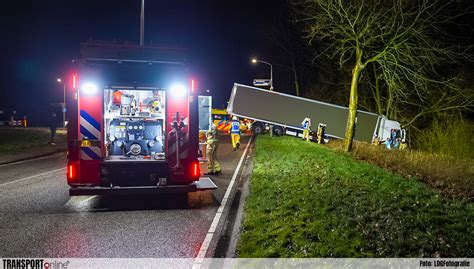 Transport Online Vrachtwagenchauffeur Zwaargewond Bij Ernstig Ongeluk