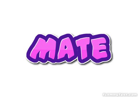 Mate Лого | Бесплатный инструмент для дизайна имени от Flaming Text