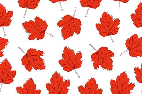 Premium Vector Vector Seamless Pattern Of Autumn Leaves