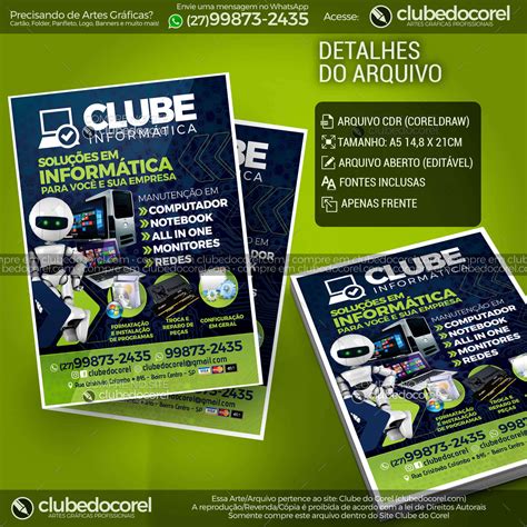 Inform Tica Panfleto Clube Do Corel