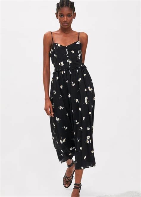 Zara Floral Midi Dress Womens Fashion Dresses And Sets Dresses On