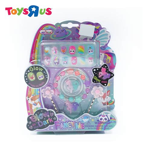 Hot Focus Fancy Me Nail Jewelry Set Unicorn Glow In The Dark