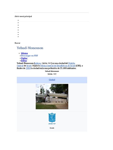 Yehud Monosson | PDF