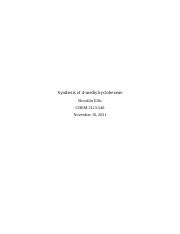 Synthesis of 4-methylcyclohexene.docx - Synthesis of 4-methylcyclohexene Brooklin Ellis CHEM ...