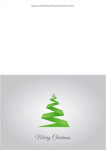 Card with Abstract Christmas Tree Template | Free Printable Papercraft ...