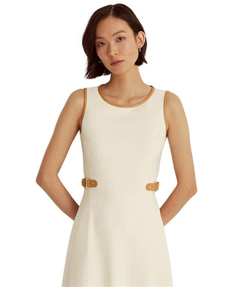 Lauren Ralph Lauren Buckle Trim Sleeveless Ponte Dress Macys