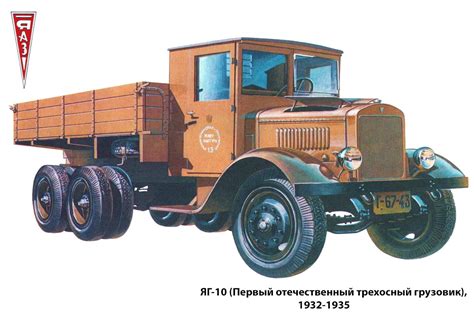 ЯГ-10 (Первый отечественный трехосный грузовик), 1932-1935 | Vintage ...