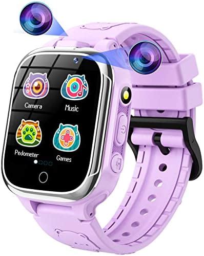 Kesasohe Kinder Smartwatch Mit 24 Spielen Und 2 Kameras Video Musik