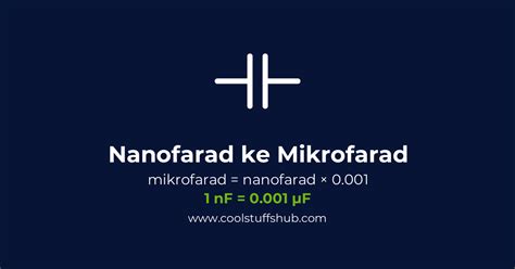 Konversi nanofarad ke mikrofarad (nF ke µF)
