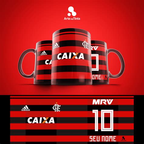 Arte Digital Para Caneca Personalizada Flamengo Produtos Elo7