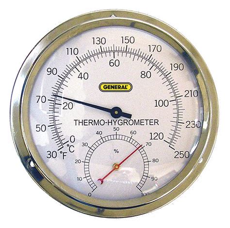 GENERAL Indoor Analog Hygrometer 30 To 250 F 3LYU4 3LYU4 Grainger